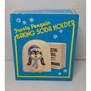 Vintage Giftco Frosty Penguin Baking Soda Holder NIB